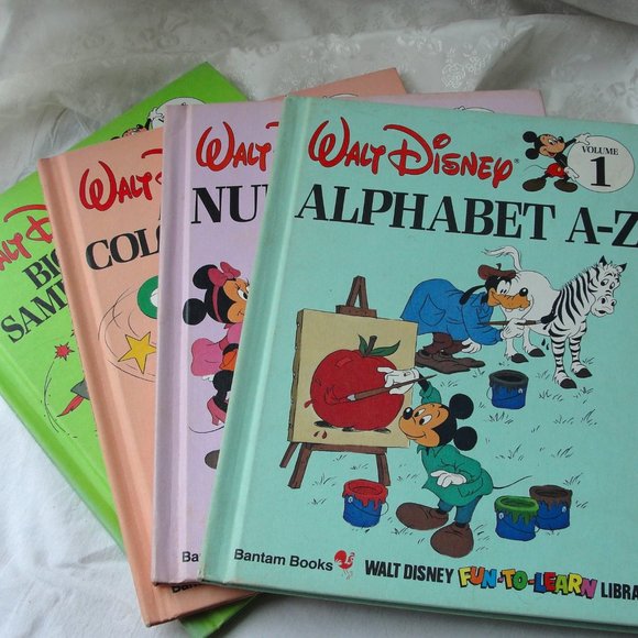 6 for $6..Disney Vintage Preschool Learning Books
